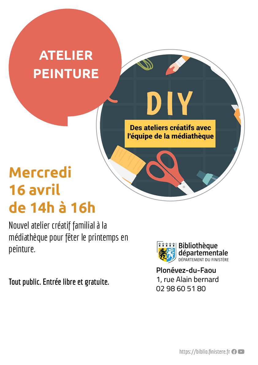 Mercredi 16 avril, de 14h à 16h, atelier créatif tout public 