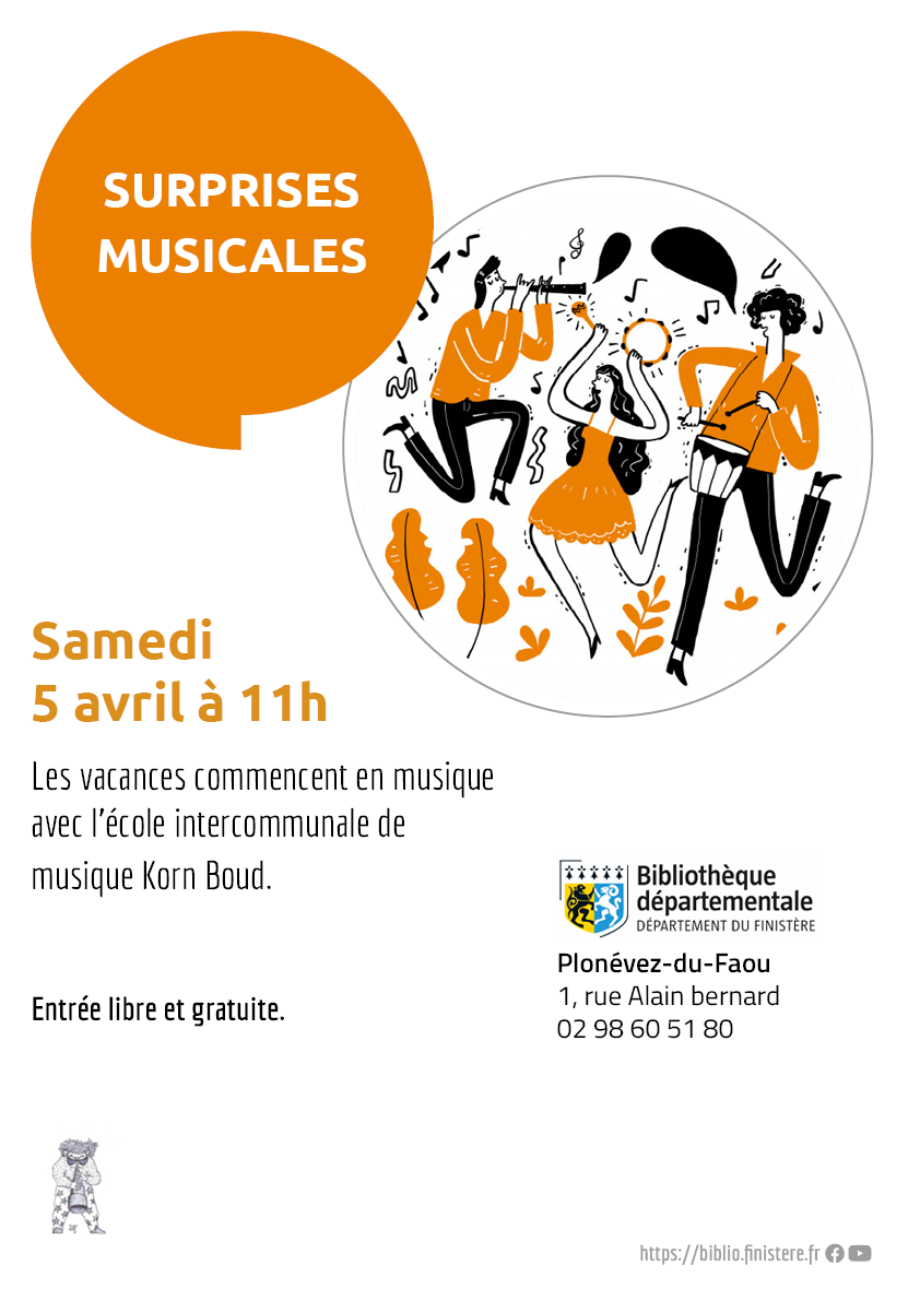 Surprises musicales pour les vacances samedi 5 avril à 11h, avec l'école de musique intercommunale