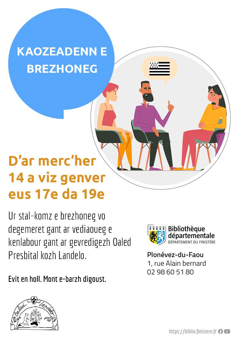 Atelier de conversation en breton, mercredi 14 janvier de 17h à 19h