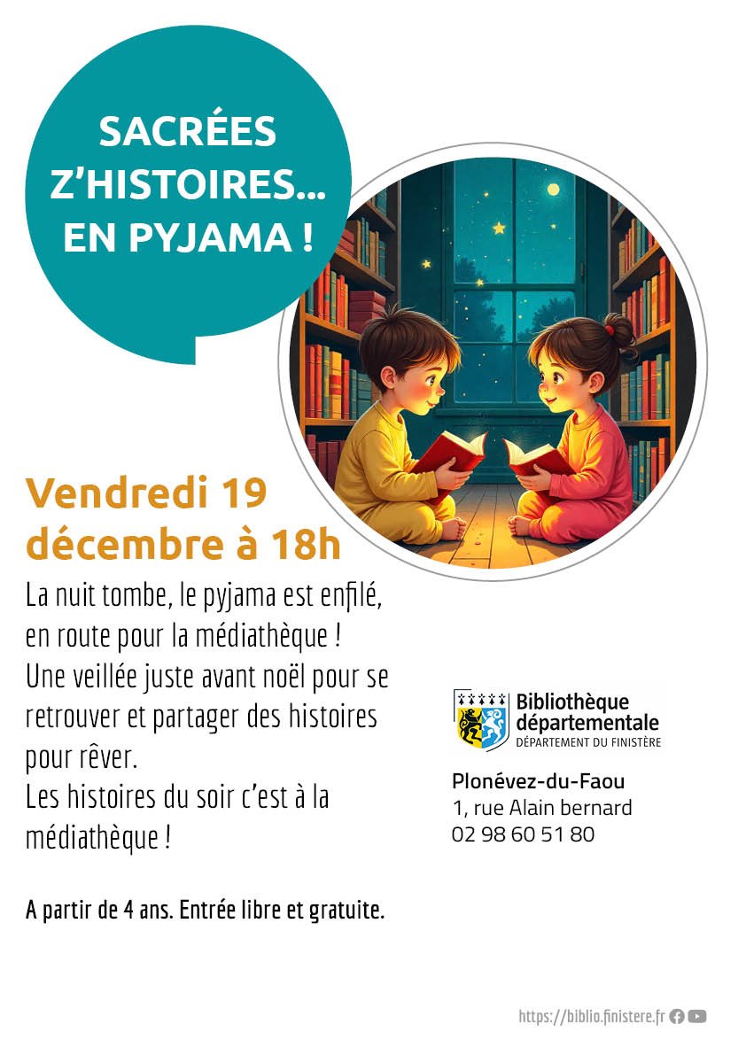 le pyjama est enfilé, en route pour la médiathèque ! Vendredi 19 décembre à 18h
